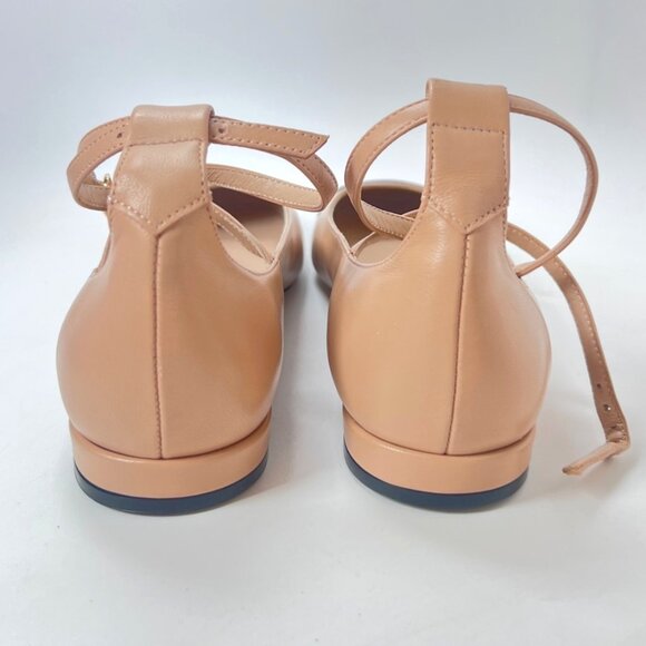 Stuart Weitzman Eden Strap Shoes Ballerina Flats Tan Black Women Size 39 US8.5 - Picture 7 of 13